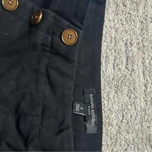 Banana Republic Women's Black Chinos with Brown Buttons